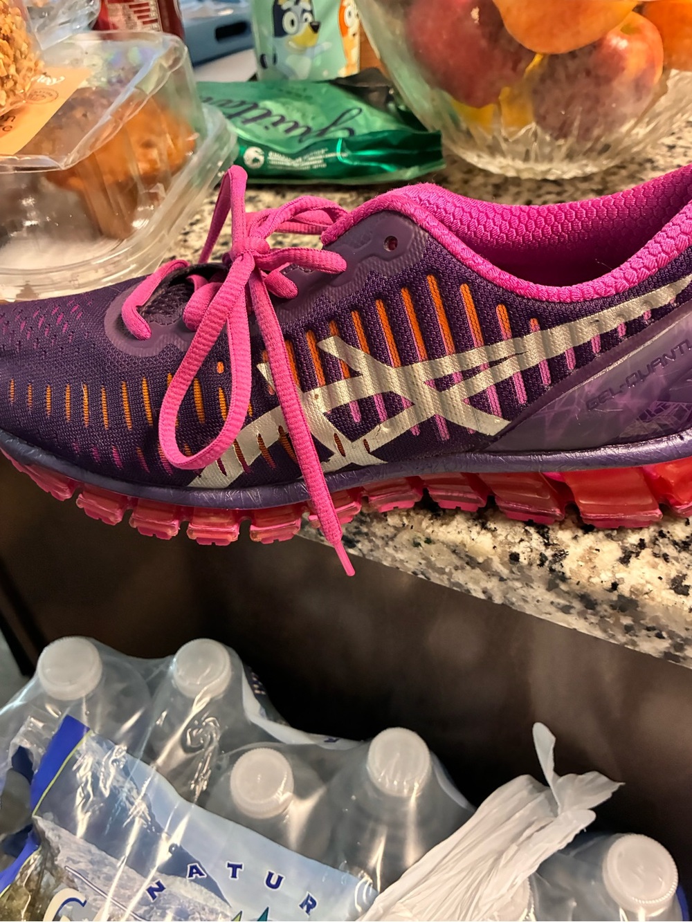 Asics Purple and Pink Women's Athletic Running Shoe